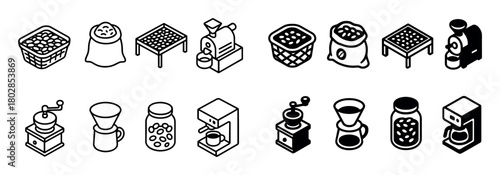Coffee Production Icons