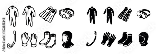 Diving Gear Icons