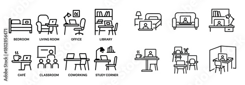 Remote Learning Icons