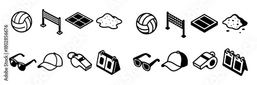 Beach Volleyball Icons