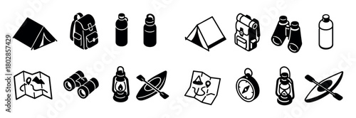 Eco-Tourism Icon Grid