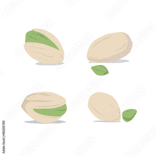 pistachio vector set