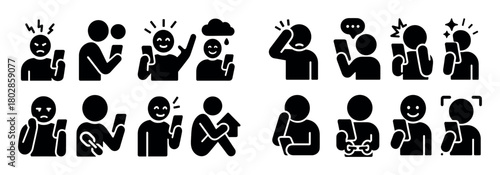 Phone Addiction Icons