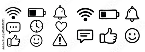 Phone Addiction Icons