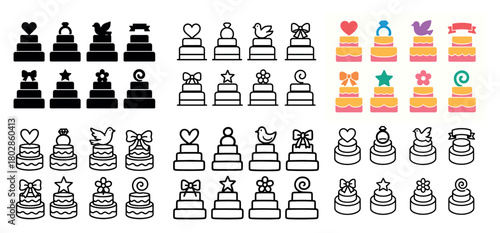 Decorative cake toppers collection