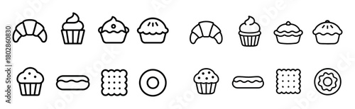 Minimalist Pastry Icons