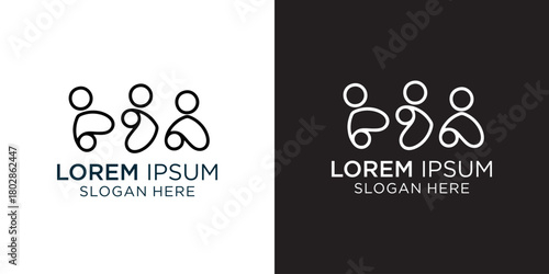 Team logo concept showcasing community and collaboration, perfect for startups, nonprofits, or social enterprises seeking a clean, minimalist brand identity