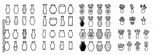Variety of decorative vase designs