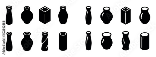 Isometric Flower Vases