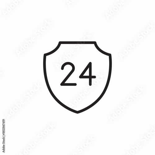 nonstop protection icon sign vector