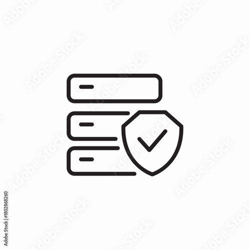 server protection icon sign vector