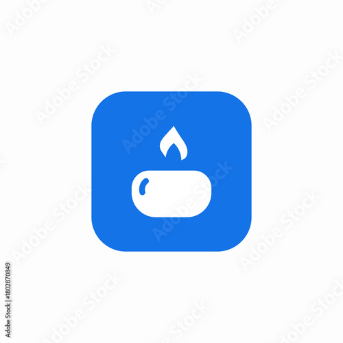 bowl fire icon sign vector