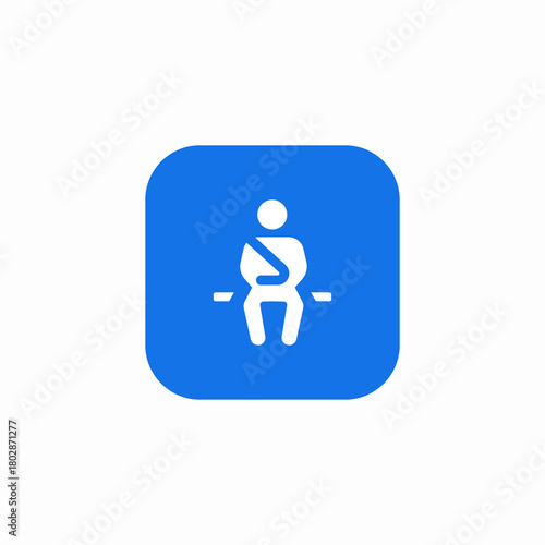 fasten seatbelt icon sign vector