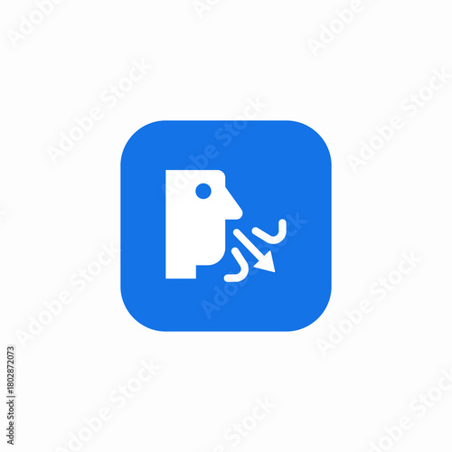 nasal exhaling icon sign vector