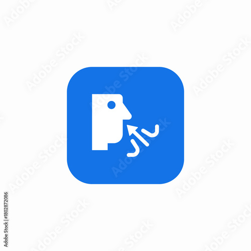 nasal inhaling icon sign vector