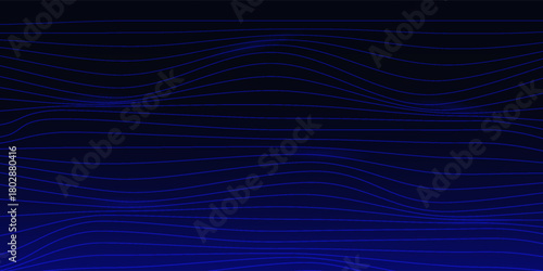 abstract glowing wave lines on dark blue background. dynamic wave pattern. modern flowing wavy lines. futuristic technology concept. suit for banners.
