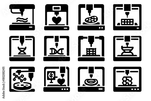 Microbial vector module icon device printer printing advanced bio system fabrication extruder