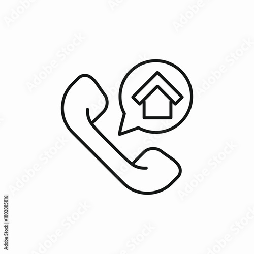 call home icon sign vector