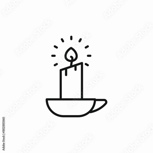 candle holder icon sign vector