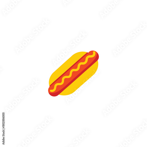 Hotdog vector icon tasty fastfood colorful flat design pictures