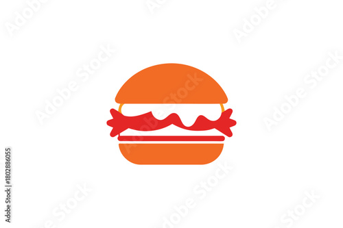 Juicy burger illustration tasty meal vector style pictures