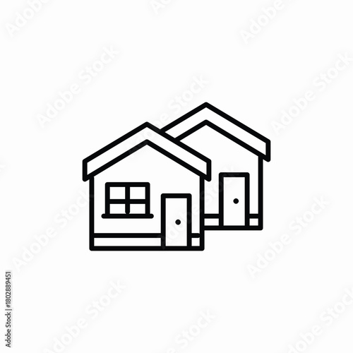 house neighbourhood icon sign vector