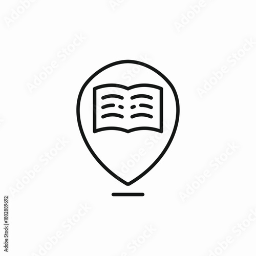 library location icon sign vector