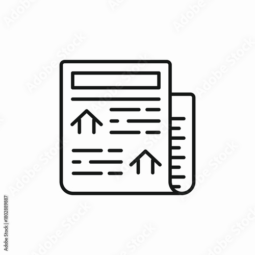 newspaper newsletter icon sign vector
