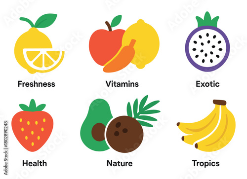 Tropical Fruit Icons