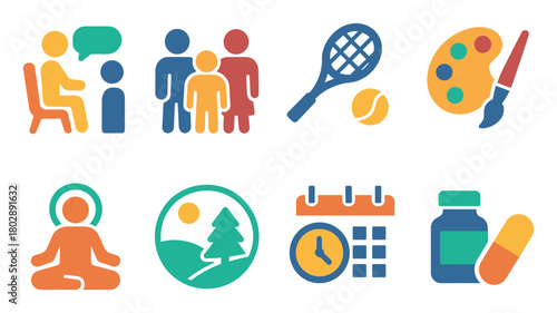 Addiction Recovery Icons