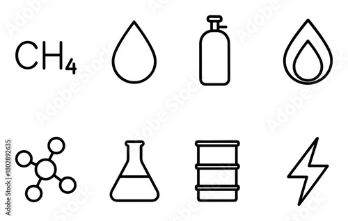 Hydrocarbon Icon Grid