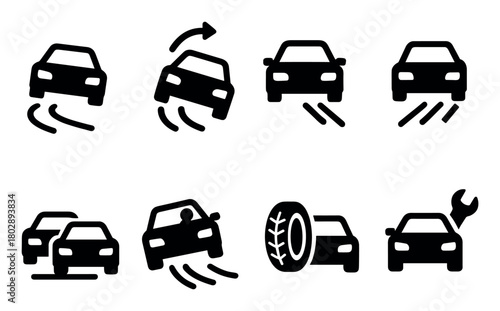 Car Drifting Icons