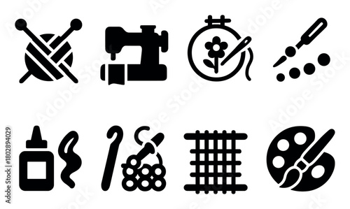 Handicraft Icons Set