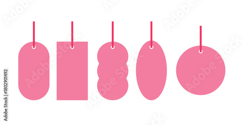 Design hang tag pink sweet strawberry
