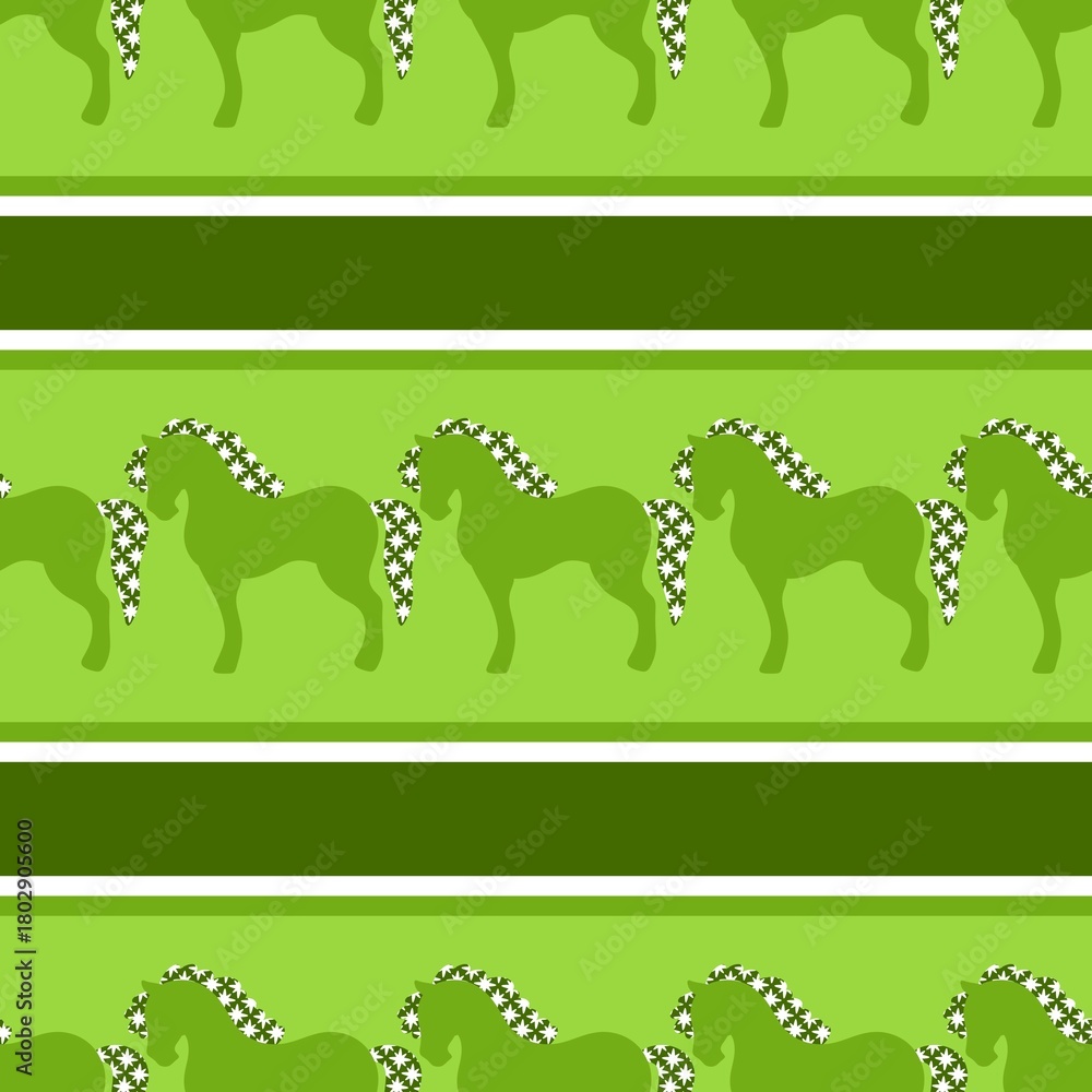 Fototapeta premium Christmas animals seamless horse pattern for wrapping paper and fabrics and party and kids print