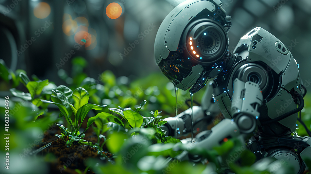 Obraz premium Innovación Verde: Armonía entre Tecnología y Naturaleza