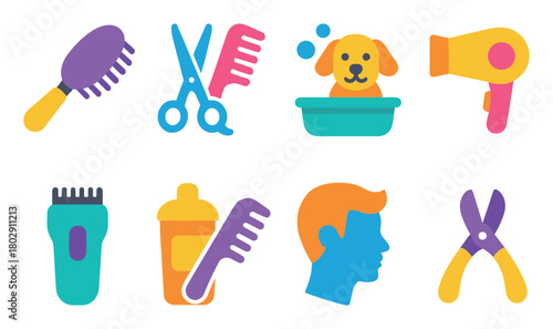 Colorful Grooming Icons