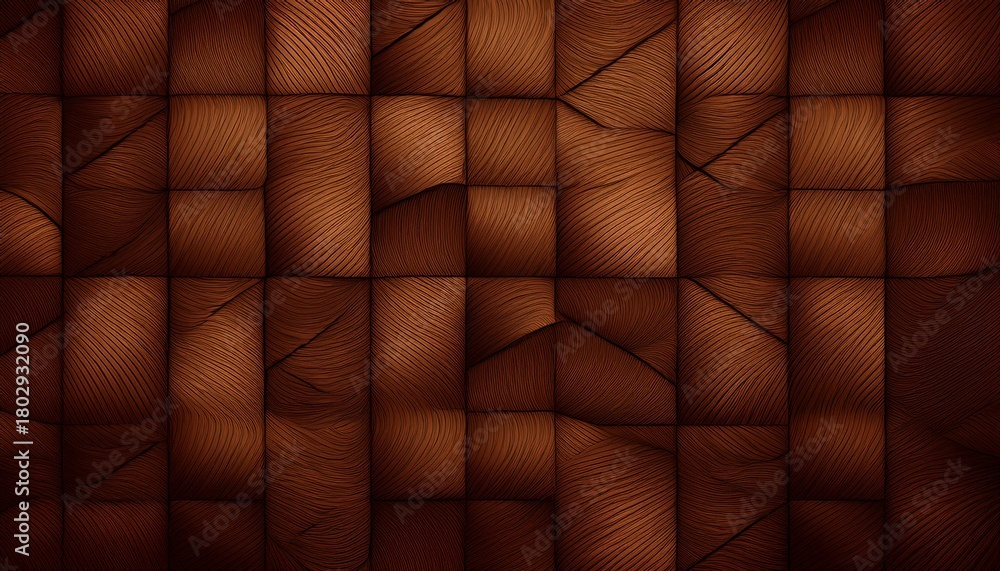 Fototapeta premium dark brown textured surface with a repeating square pattern