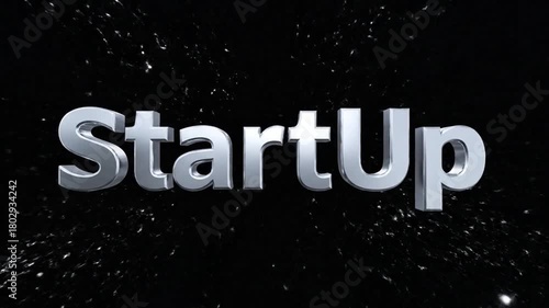 Startup graphic with dynamic design conceptual business imagery for presentation or promotion