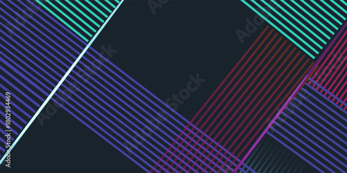 Abstract 3d futuristic line light background with 3d overlap layers. Vector abstract graphic design banner pattern presentation background wallpaper web template.