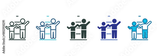 Mentor Icon Set Multiple Style Of