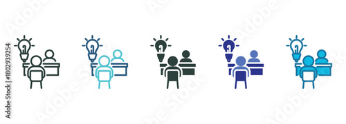 Consulting Icon Set Multiple Style Of