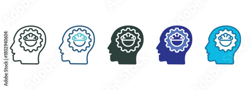Mindset Icon Set Multiple Style Of