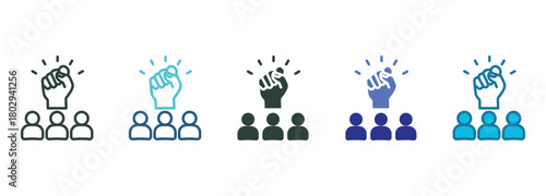 Empowerment Icon Set Multiple Style Of