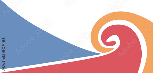 abstract vector background with colorful curved shapes forming a spiral.