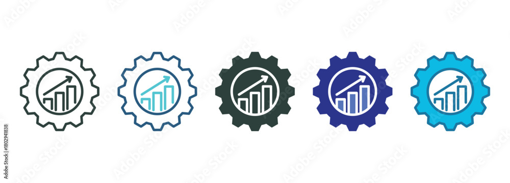 Φωτογραφία Productivity Icon Set Multiple Style Of