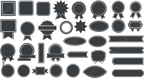 Badge and label vector element set Vector