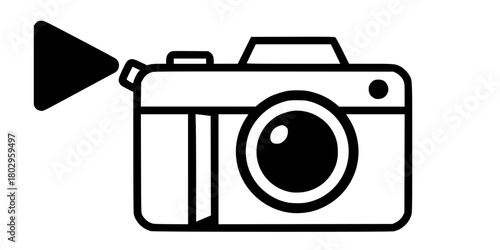 Camera Simple Flat Vector Icon Capturing Memories