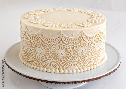 wedding cake isolated on white