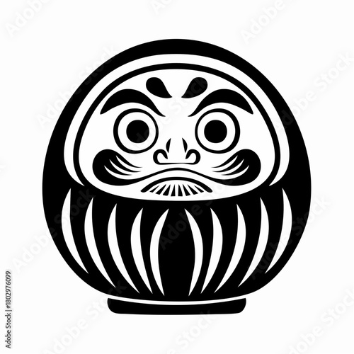 だるまの伝統的ラインアート
